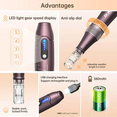 Dr.Pen A10 Professional Wireless Microneedling Pen with 20 Pcs Replacement Cartridges for Skin Care