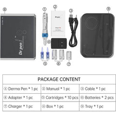 Dr.Pen A6 Professional Microneedling Pen with 12Pcs Cartridges Replacement Needles