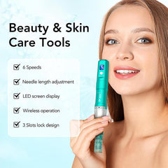 Dr.Pen A6S Microneedling Pen Micro Needling Treatment Tool Kit for Skincare Professional Microneedle Machine in 6 Speeds Adajustable with 5 pcs 16-Pin 5 pcs 36-Pin Cartridges Wireless