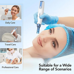 Dr.Pen A9 Microneedling Pen Kit Wireless Micro Needling Derma Pen for Face and Body 6 Speed Adajustable with 12 pin 24 pin 36 pin Nano Round Cartridges for Women and Men
